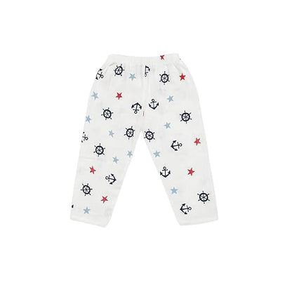 Muslin Full Sleeves Jhabla Set - Organic Cotton Muslin - Sailor Star