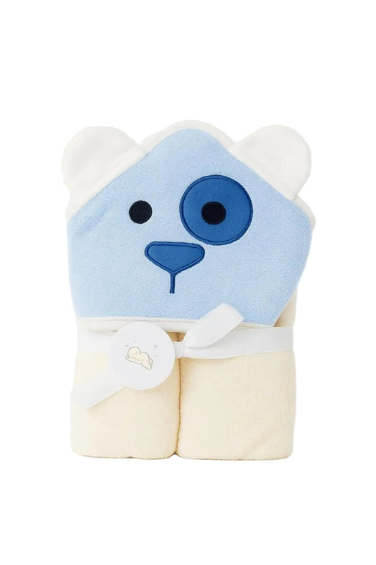 Baby Hooded Towel – Cozy Blue Bear