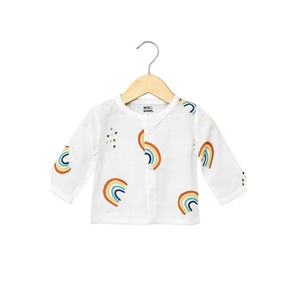 Muslin Full Sleeves Jhabla Set - Organic Cotton Muslin - Rainbow Dreams