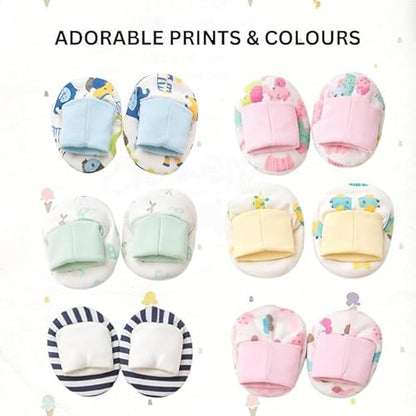 Baby Assorted Booties - Set of 12 Mix Print