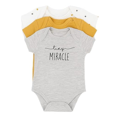 Cotton Baby Onesie - Tiny miracle (grey)