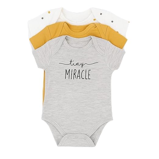 Cotton Baby Onesie - Tiny miracle (grey)