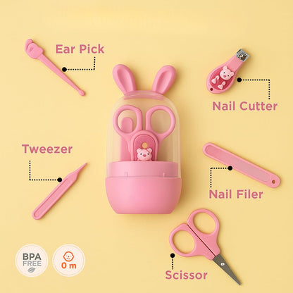 Baby Grooming Kit With Scissors- pink