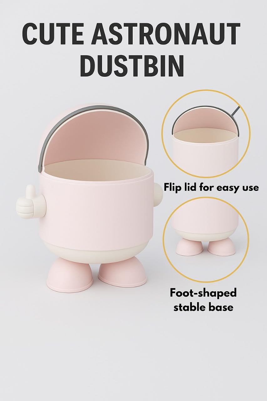 Dustbin - Little Astronaut - Pink