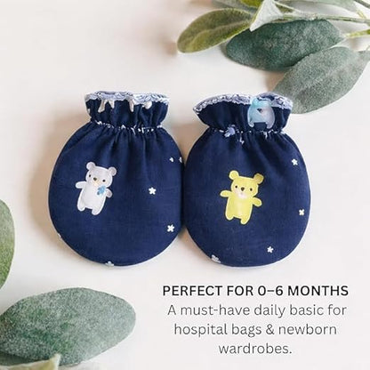Baby Assorted Mittens - Set of 12 Mix Print