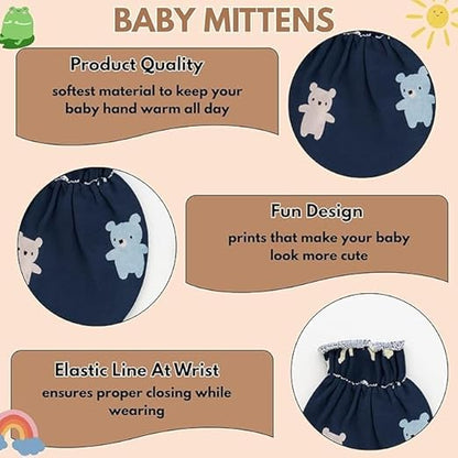 Baby Assorted Mittens - Set of 12 Mix Print