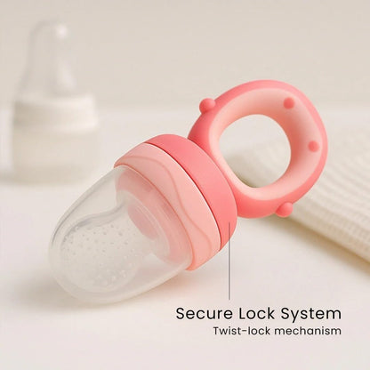 Silicone Fruit Nibbler - Pink Penguin Pop