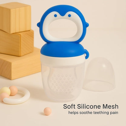 Silicone Fruit Nibbler - Blue Penguin Pop