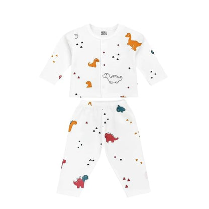 Muslin Full Sleeves Jhabla Set - Organic Cotton Muslin - Dinoland