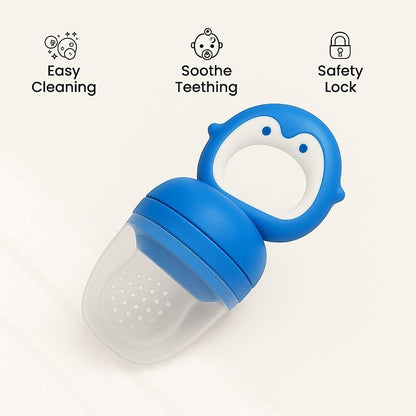 Silicone Fruit Nibbler - Blue Penguin Pop