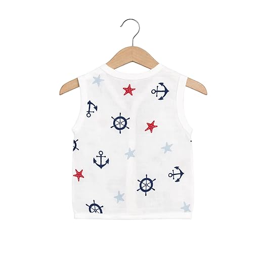 Sleeveless Jhabla With Button - Sailor Star