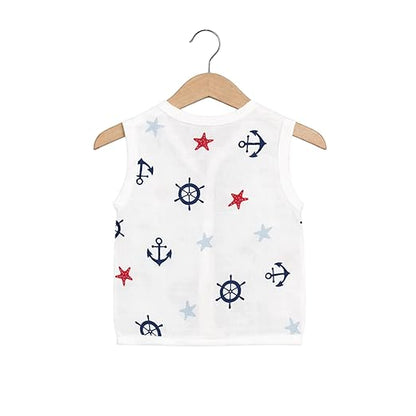 Sleeveless Jhabla With Button - Sailor Star