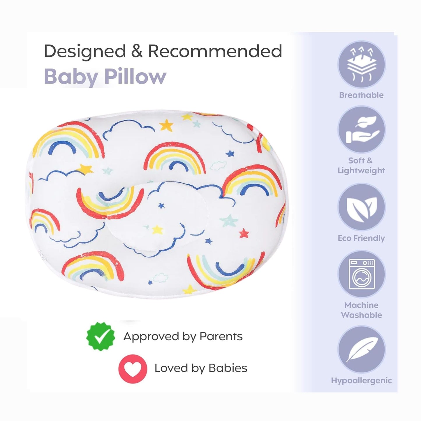 Infant Pillow - Rainbow Cuddle Cloud