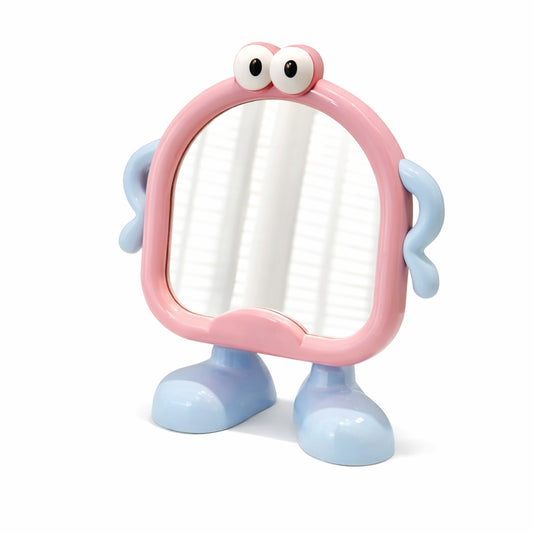 Kids Peekaboo Buddy Standing Mirror - Pink Giggly