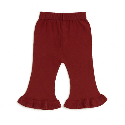 Knitted Top & Pant Co-ord Set - Cherry Mini Bow