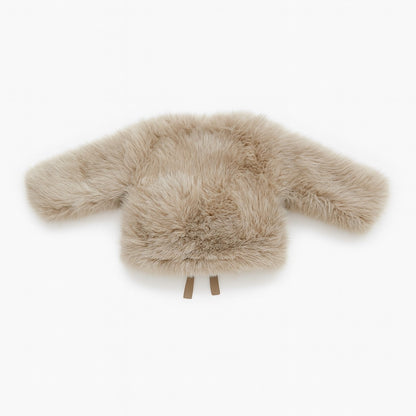Fluffy Fur Jacket - Mocha Haze