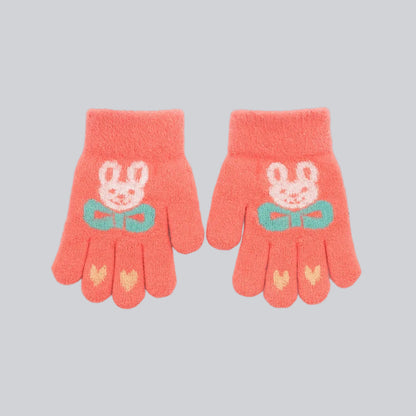 Baby Winter Finger Gloves - Tangerine Bunny