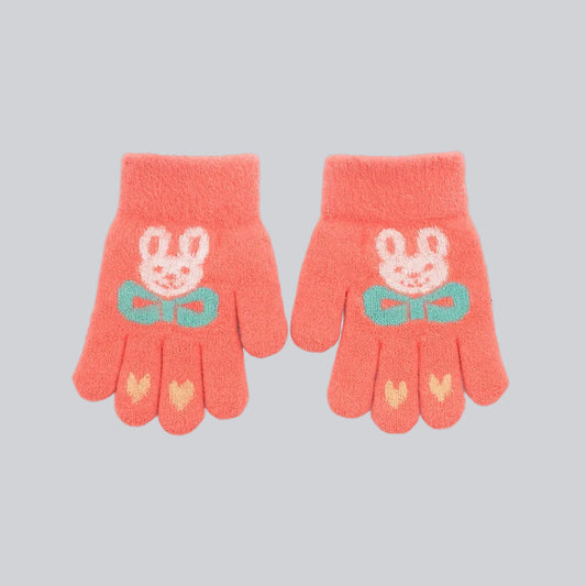 Baby Winter Finger Gloves - Tangerine Bunny
