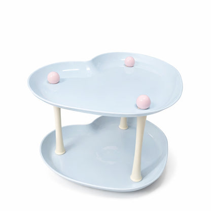 Multi-Purpose Heart-shaped 2 layer Baby Essentials Storage Stand - Aqua Blue