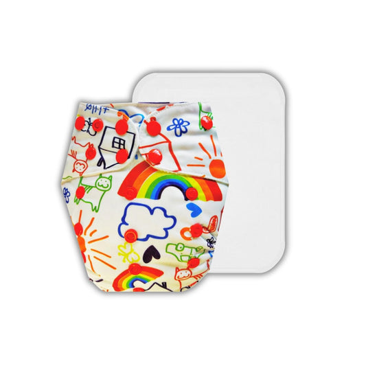 Reusable Cloth Diaper - Doodle Dreams