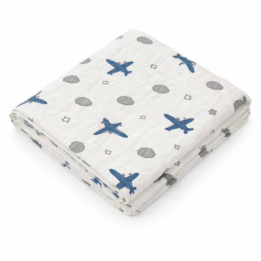 Organic Cotton Muslin Blanket - Sky Journey