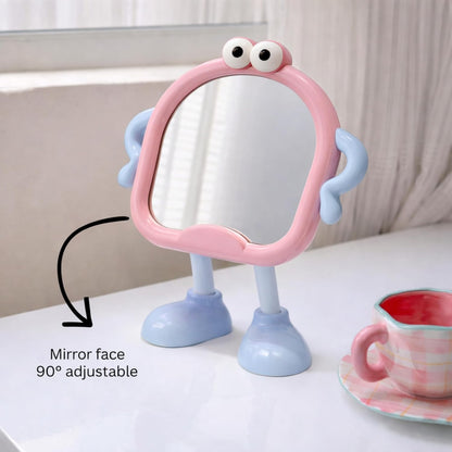 Kids Peekaboo Buddy Standing Mirror - Pink Giggly