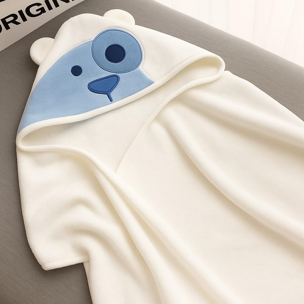 Baby Hooded Towel – Cozy Blue Bear