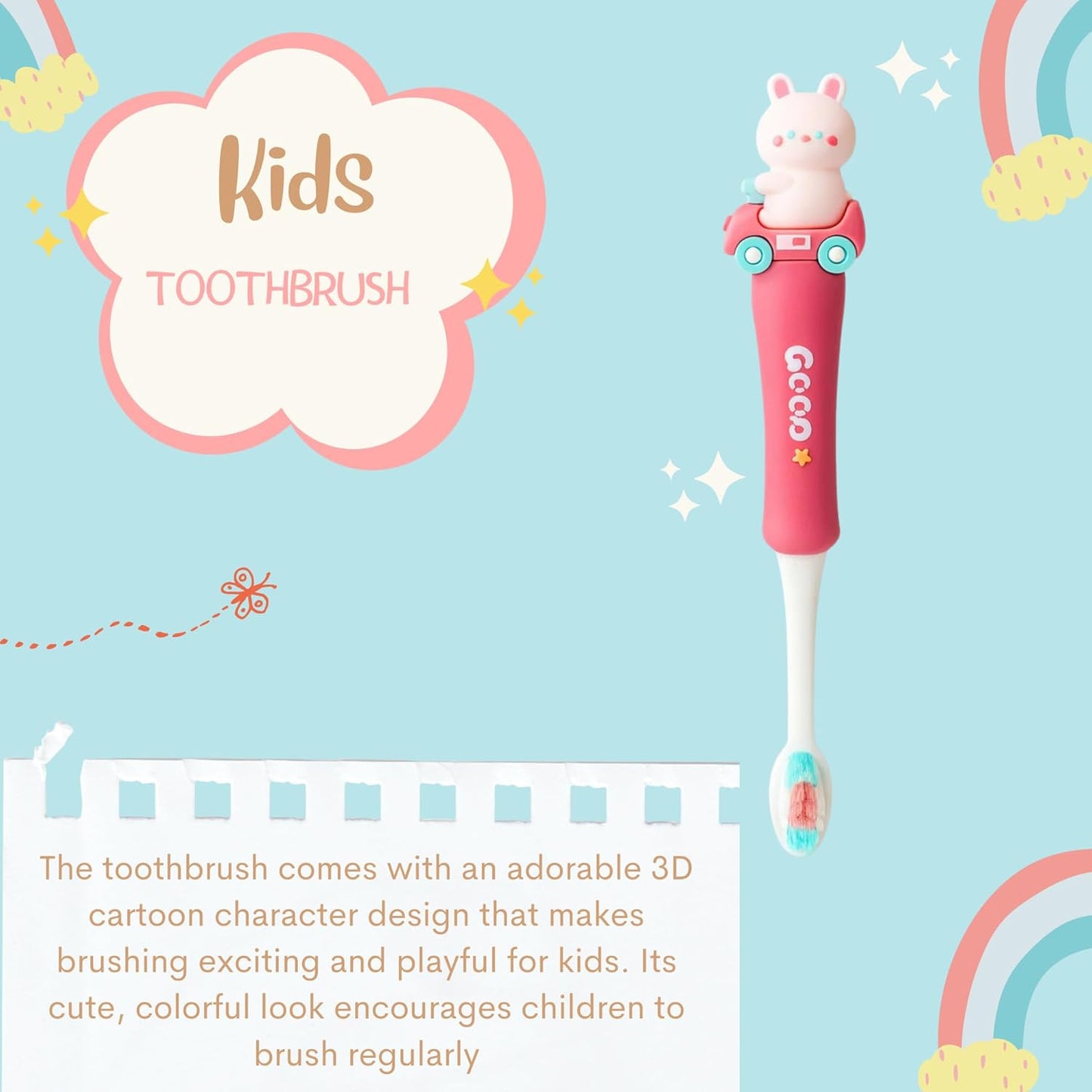 Kids Toothbrush - Vroom Bunny