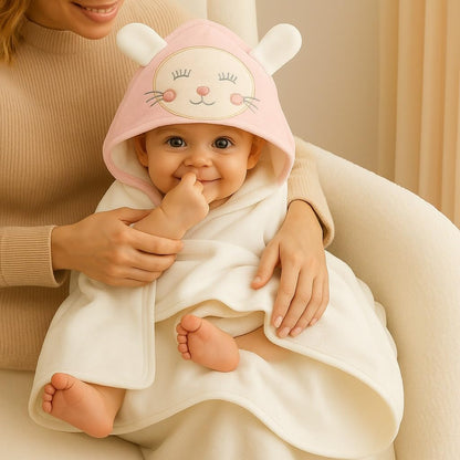 Baby Hooded Towel – Pink Bunny
