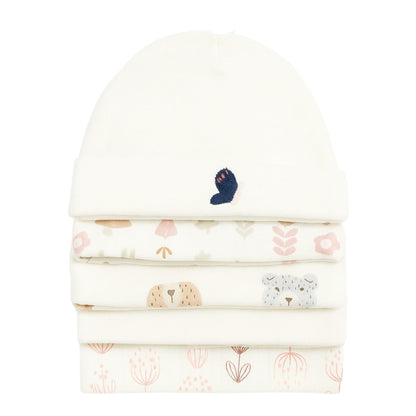 Unisex Baby Beanies Set of 5 - Tiny Chirpy