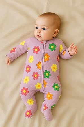 Quilted Sleepsuit - Bloomy Dreams