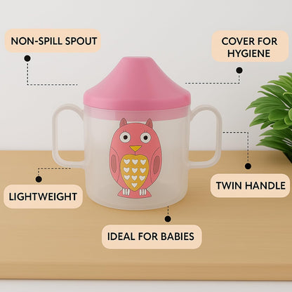 Baby Spout Sipper Cup - Transparent (Pink)