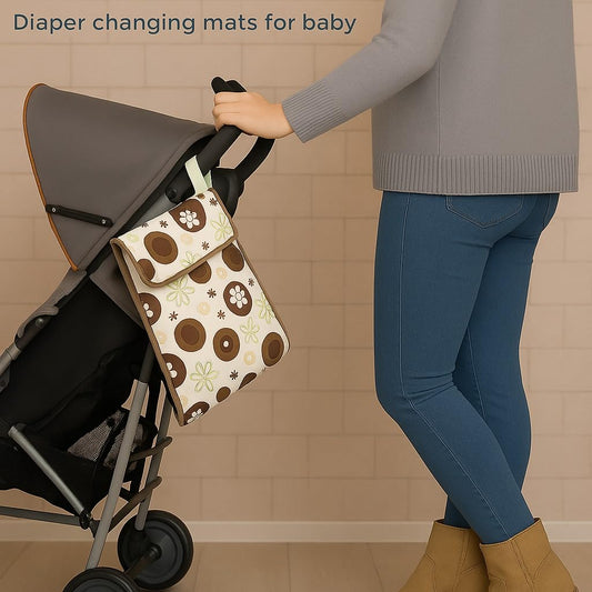 Portable Diaper Changing Mat - Cocoa Blossom