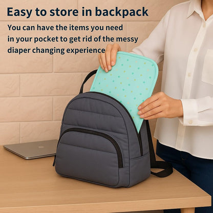 Portable Diaper Changing Mat - Ocean Dots