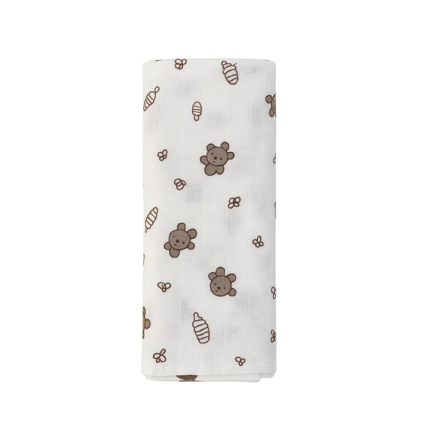 Baby Muslin Swaddle - Bear Snuggle