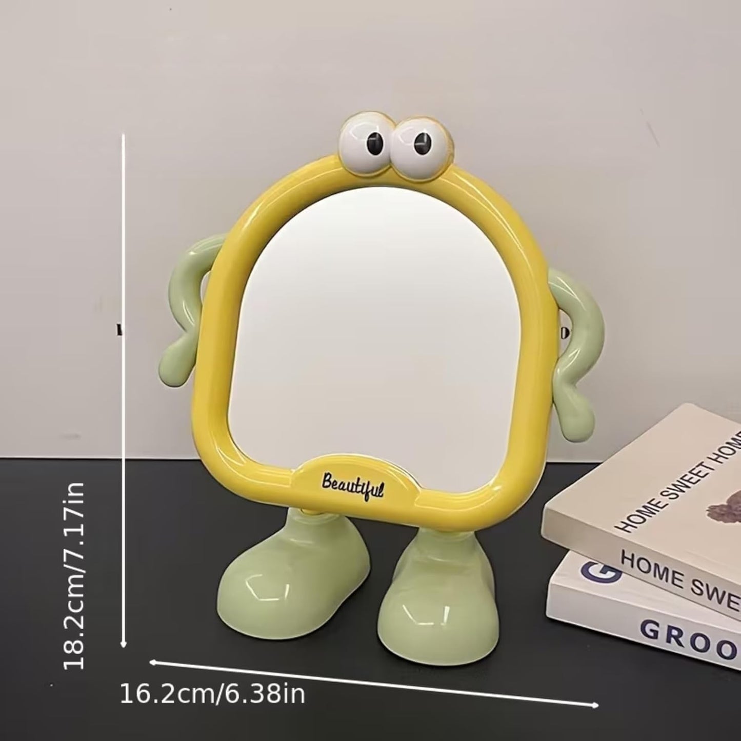 Kids Peekaboo Buddy Standing Mirror - Yellow Giggly