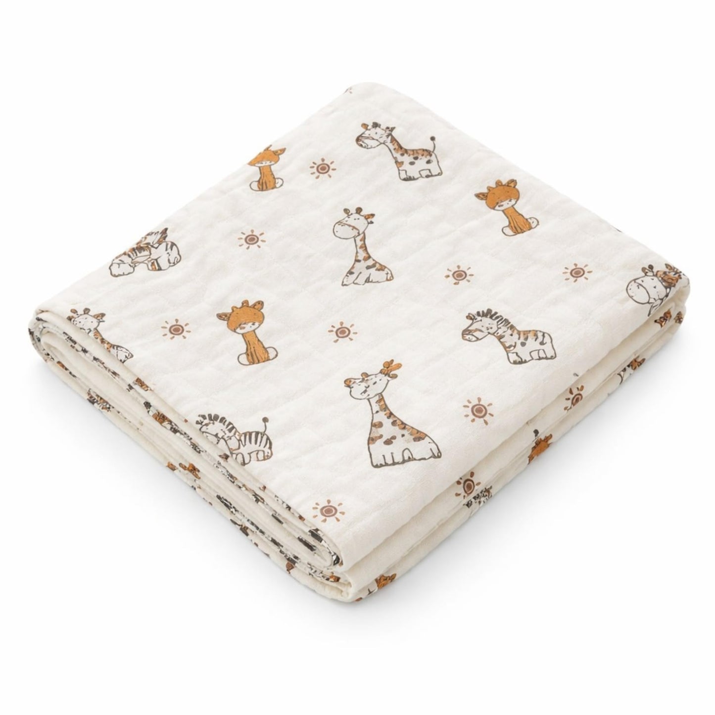 Organic Cotton Muslin Blanket - Jungle Buddies