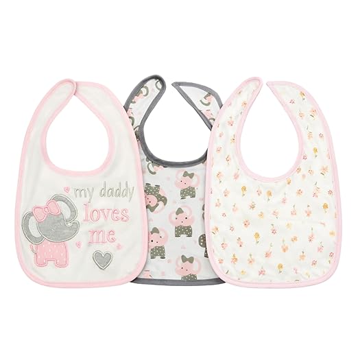 Cloth Feeding Bib Set of 3 - My Daddy Loves Me