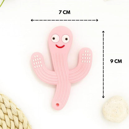 Silicone Cartoon Teether - Cactus (Pink)