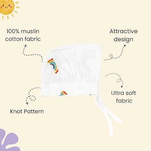 Muslin Dori Cap - Combo of 3 - Little Voyager