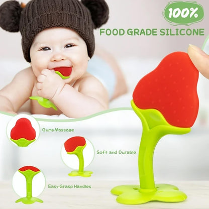 Silicone Fruit Shape Teether - Combo Of 3