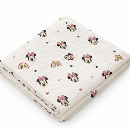 Organic Cotton Muslin Blanket - Mickey Love