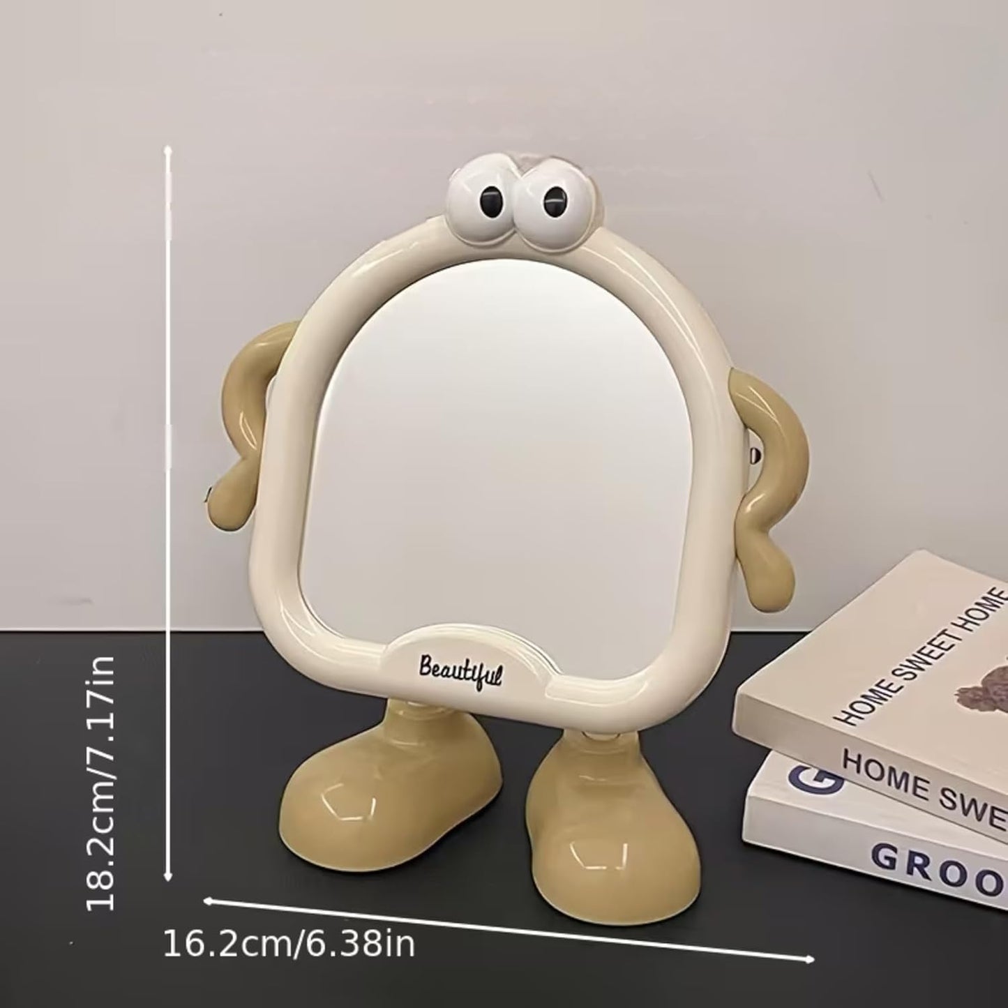 Kids Peekaboo Buddy Standing Mirror - Vanilla Giggly
