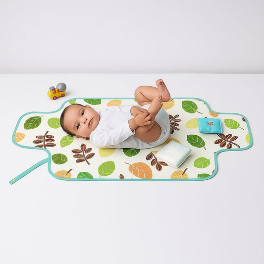 Portable Diaper Changing Mat - Tropical Leaves