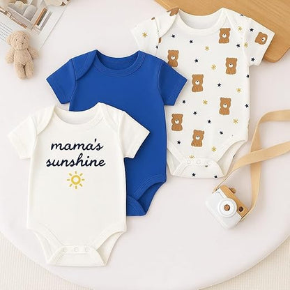 Cotton Baby Onesie - Mama's sunshine ( white )