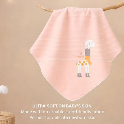 Cotton Baby Blanket - Honey Giraffe