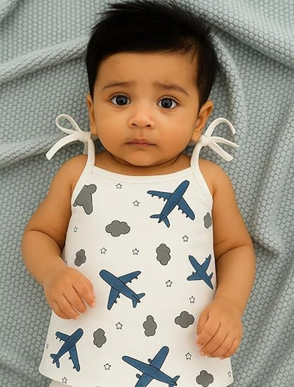 Dori Jhabla- Organic Cotton Muslin- Combo of 5 (aeroplane rides, galaxy woofs, jungle buddies, bear snuggle, rainbow dreams)