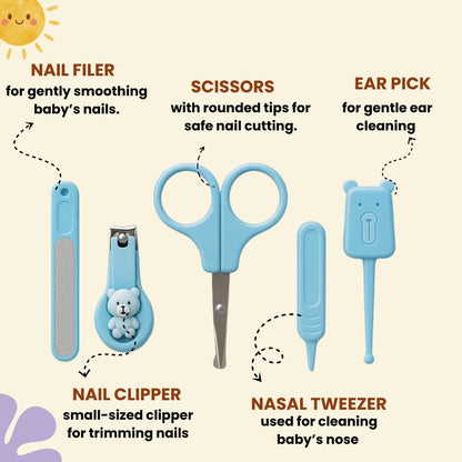 Baby Grooming Kit With Scissors- blue
