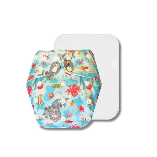 Reusable Cloth Diaper - Aqua Adventures