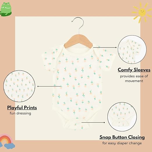 Cotton Baby Onesie - Tiny miracle (pink)